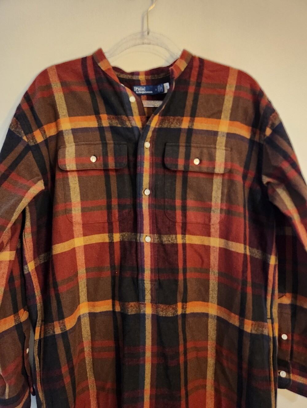 Polo by Ralph Lauren Plaid Flannel Twill Shirt  Dress Size 8 - Picture 5 of 8